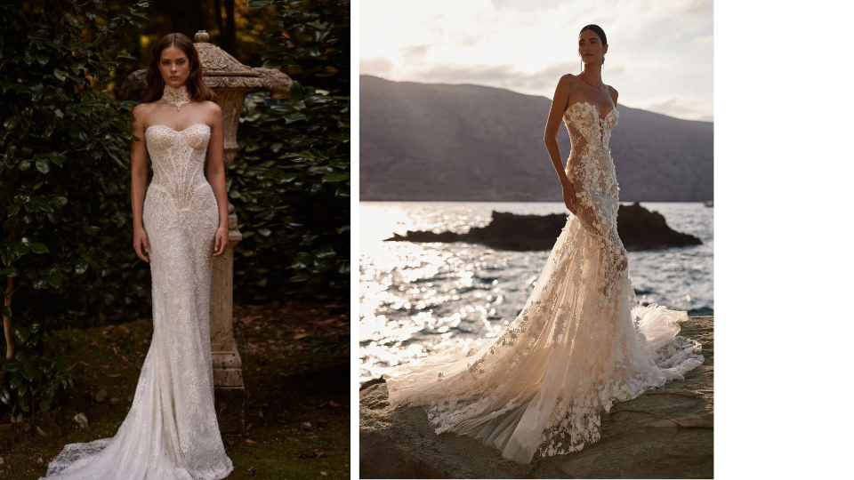Abito da sposa a sirena con pizzo Milla Nova